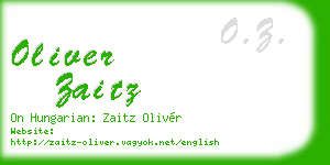 oliver zaitz business card
